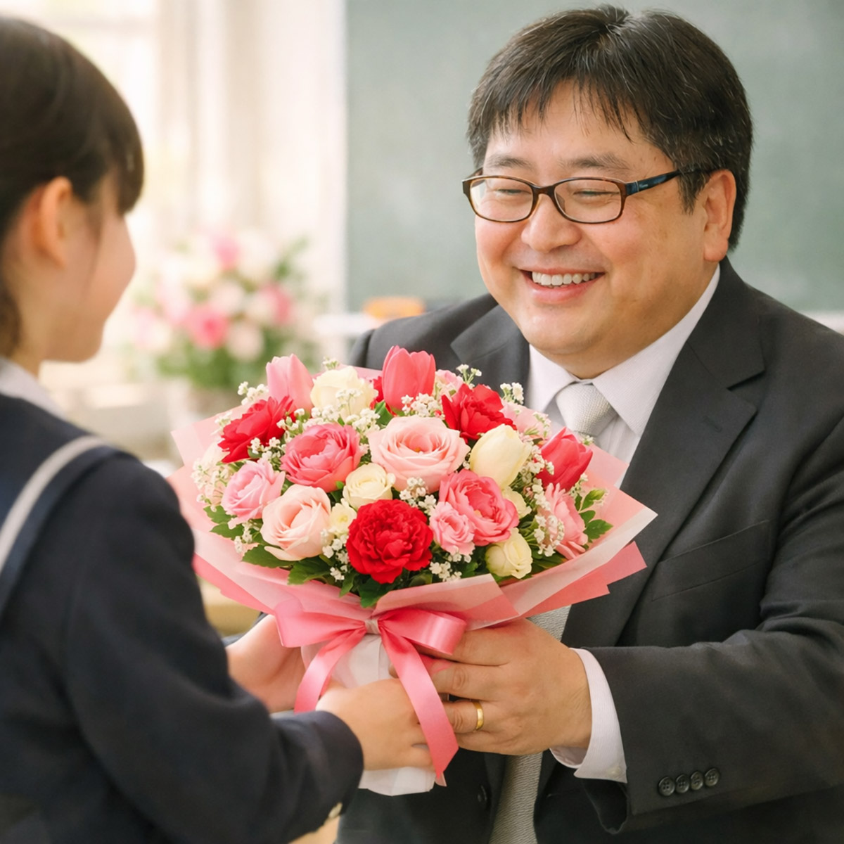 卒業式に贈る花束